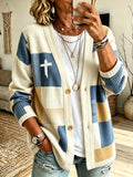 Women's Faith-Themed Printed Casual Cardigan
