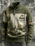 Men's Faith-Themed Printed Top