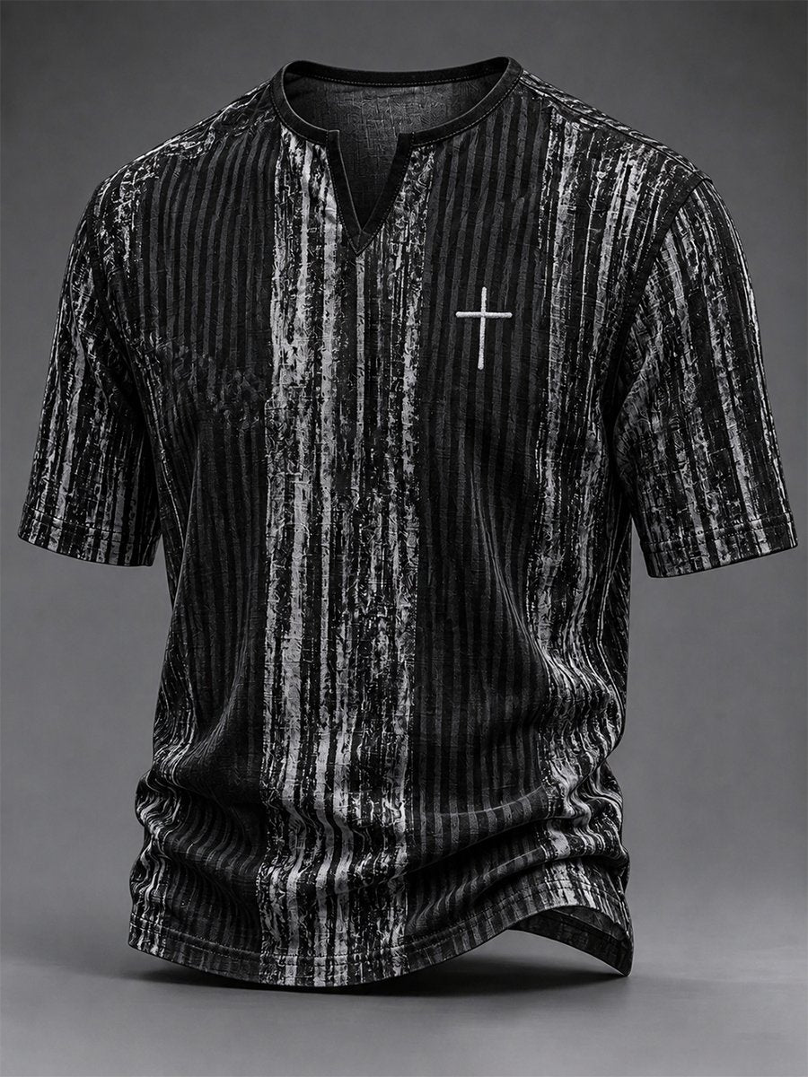 Men's Vintage Faith Faux-Linen T-shirt