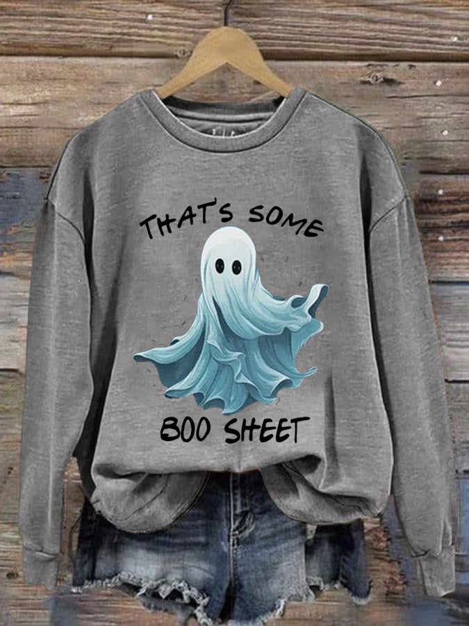 Women's That's Some Boo Sheet Halloween Casual Sweatshirt