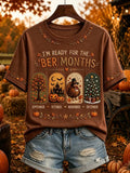 Women's Vintage I'm Ready For The Ber Months Print Casual T-shirt