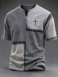 Men's Vintage Faith Faux-Linen T-shirt