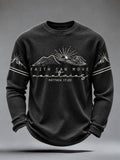 Men's Faith Can Move Mountains Matthew 17:20 Printed Waffle-Knit Top