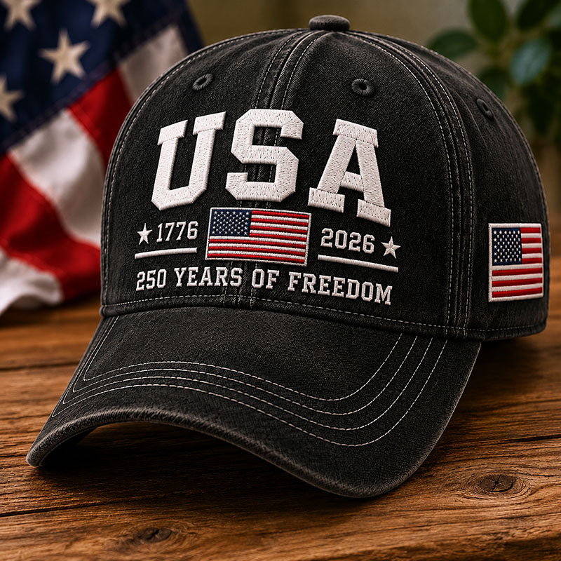 USA 250th Anniversary Denim Baseball Cap