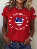 Women's USA Printed Casual T-shirt