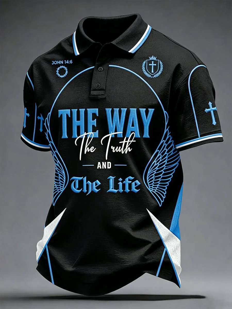 Men's Faith Printed Polo Shirt