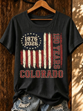 Women's Colorado 150years Anniversary Casual T-shirt