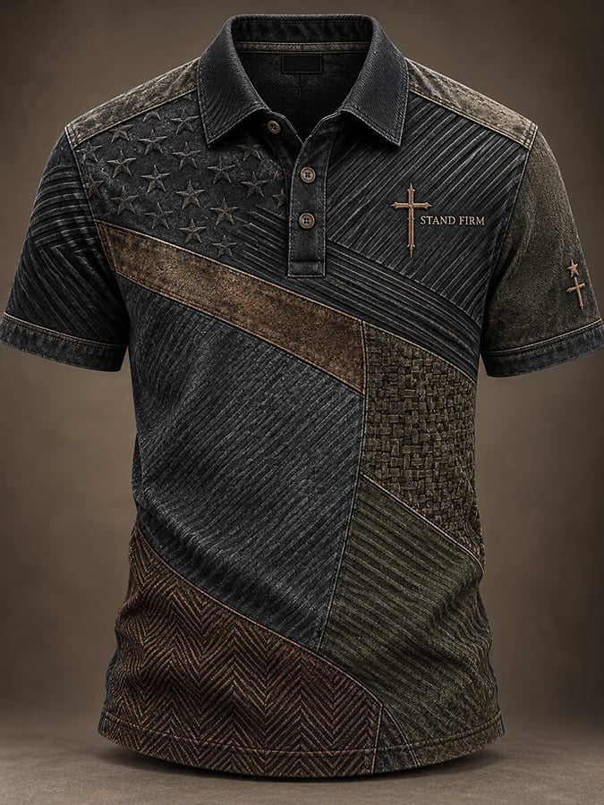 Men'S Casual "Faith" Print T-Shirt