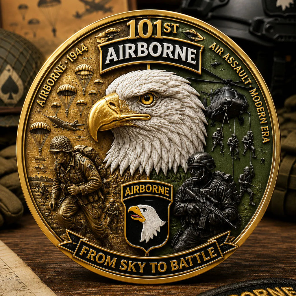 101st Airborne Division Commemorative Metal Medal