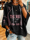 Women's  Retro THE WAY, The Truth, AND The Life Print Top