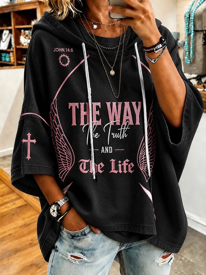 Women's  Retro THE WAY, The Truth, AND The Life Print Top