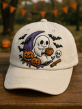 Unisex Halloween Pumpkin Ghost Print Baseball Cap