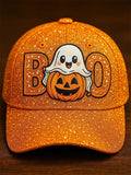Halloween cute ghost print baseball cap