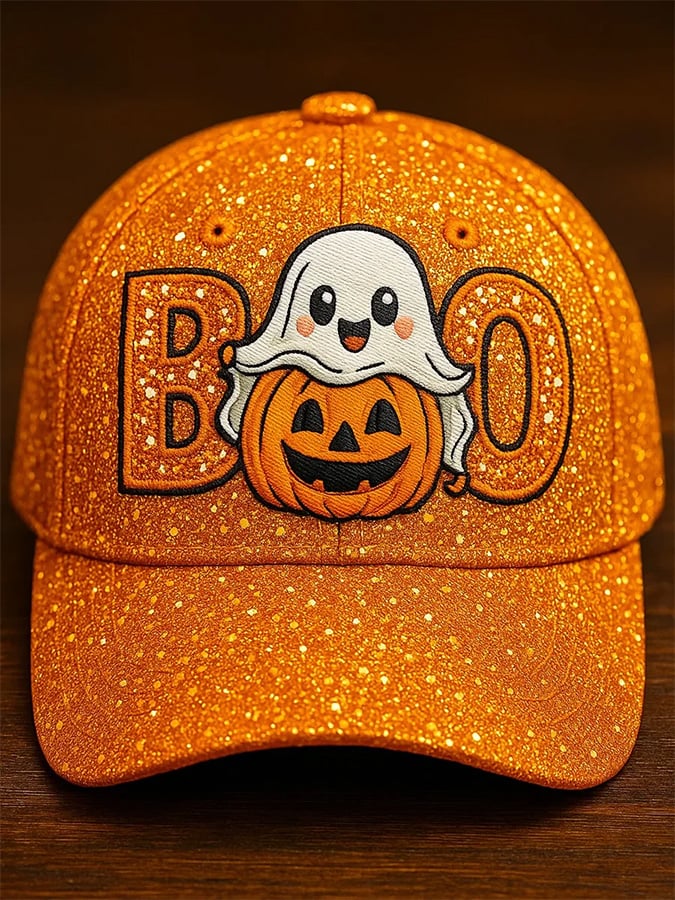 Halloween cute ghost print baseball cap