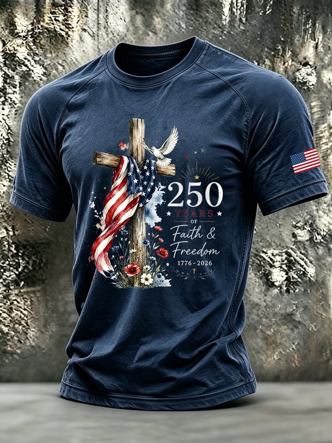 Men's Retro Print Short-Sleeve T-Shirt