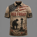 Red Friday Art Print Casual Polo Shirt