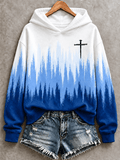Women's Christian Art Cross Hoodie