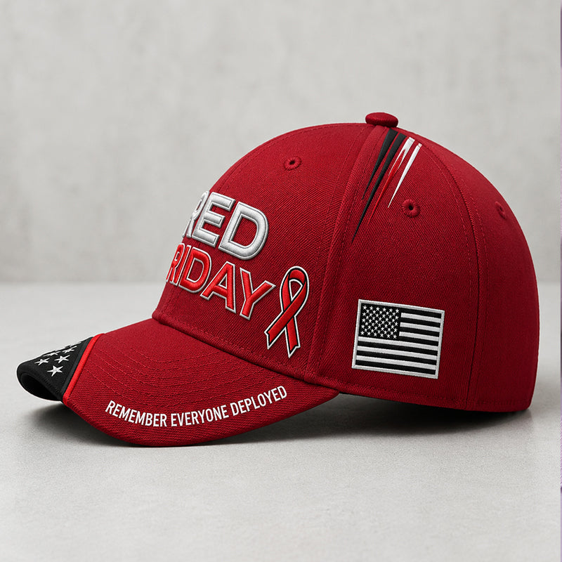 "Red Friday" Veteran Commemorative Casual Baseball Cap