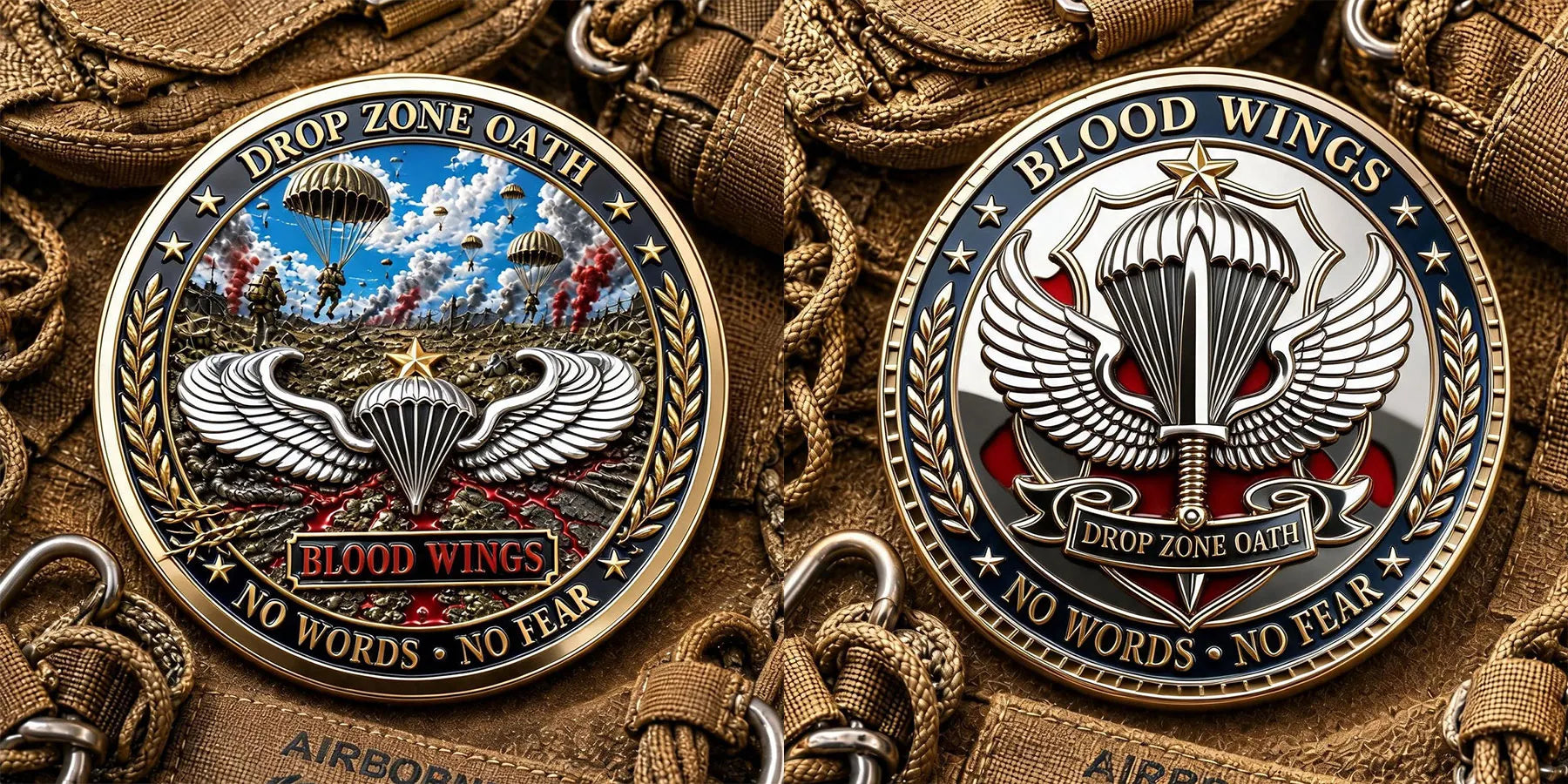 Blood Wings Drop Zone Oath Commemorative Metal Medal