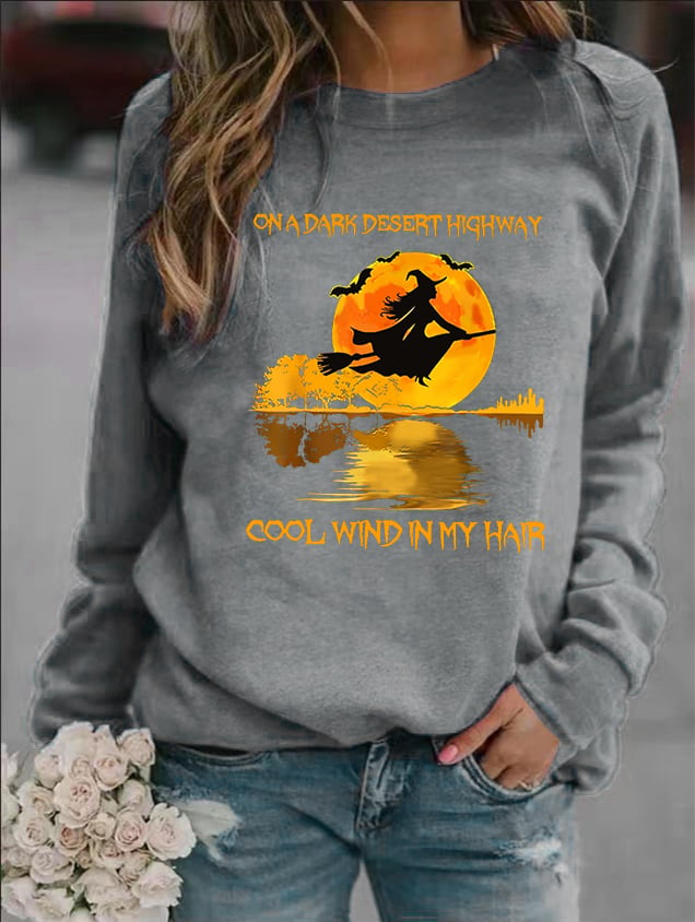 Vintage Print Long Sleeve Sweatshirt
