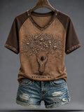 Women's Print Round Neck T-shirt