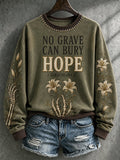 Women's Vintage-Style Halloween Faith-Print Sweatshirt