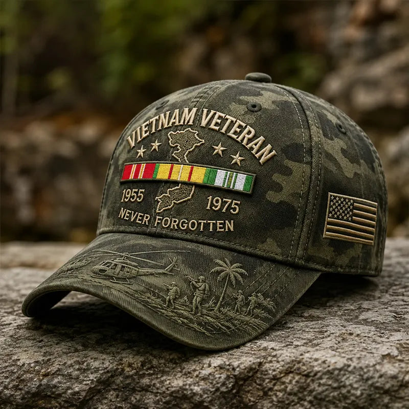 Vietnam Veteran Tribute Printed Casual Hat