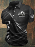 Men's Vintage 250th Anniversary Print Casual Polo Shirt