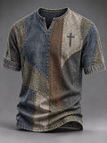 Men's Vintage Faith Faux-Linen T-shirt