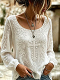 Women's Retro Print Long-Sleeved Top