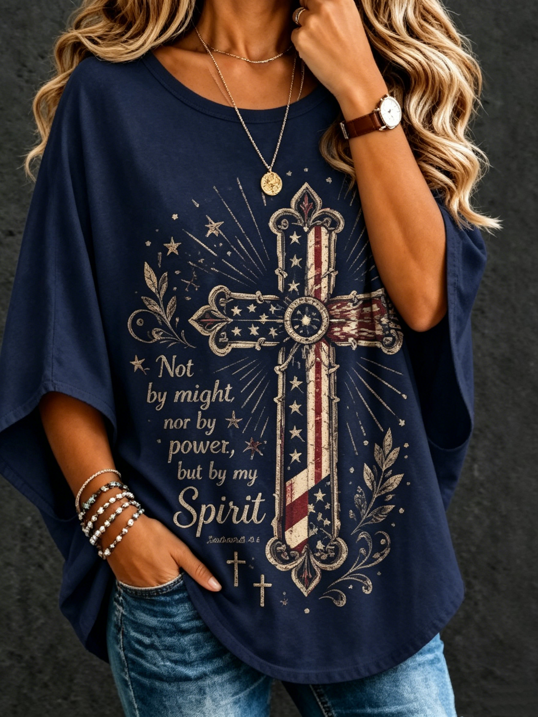 Women'S Faith Print  T-Shirt