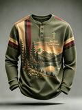 Men's Be Still And Know Psalm 46:10 Printed Waffle-Knit Top