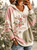 Women's Faith-Themed Casual Hoodie