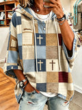 Women's Faith Cross Print Hooded Sweatshirt