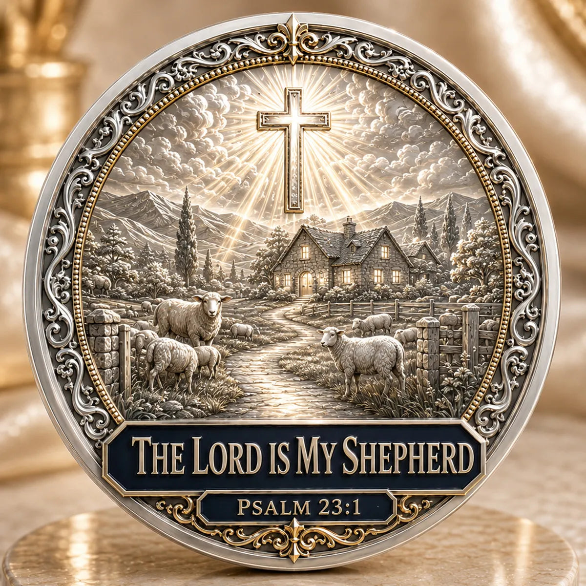 The Good Shepherd Commemorative Metal Medal