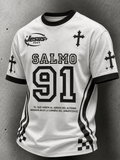 Men's faith theme casual sports short-sleeved T-shirt