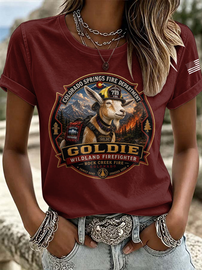 Women'S Retro Colorado Print T-Shirt
