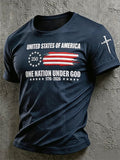 Men's Casual Printed Short-Sleeve T-Shirt