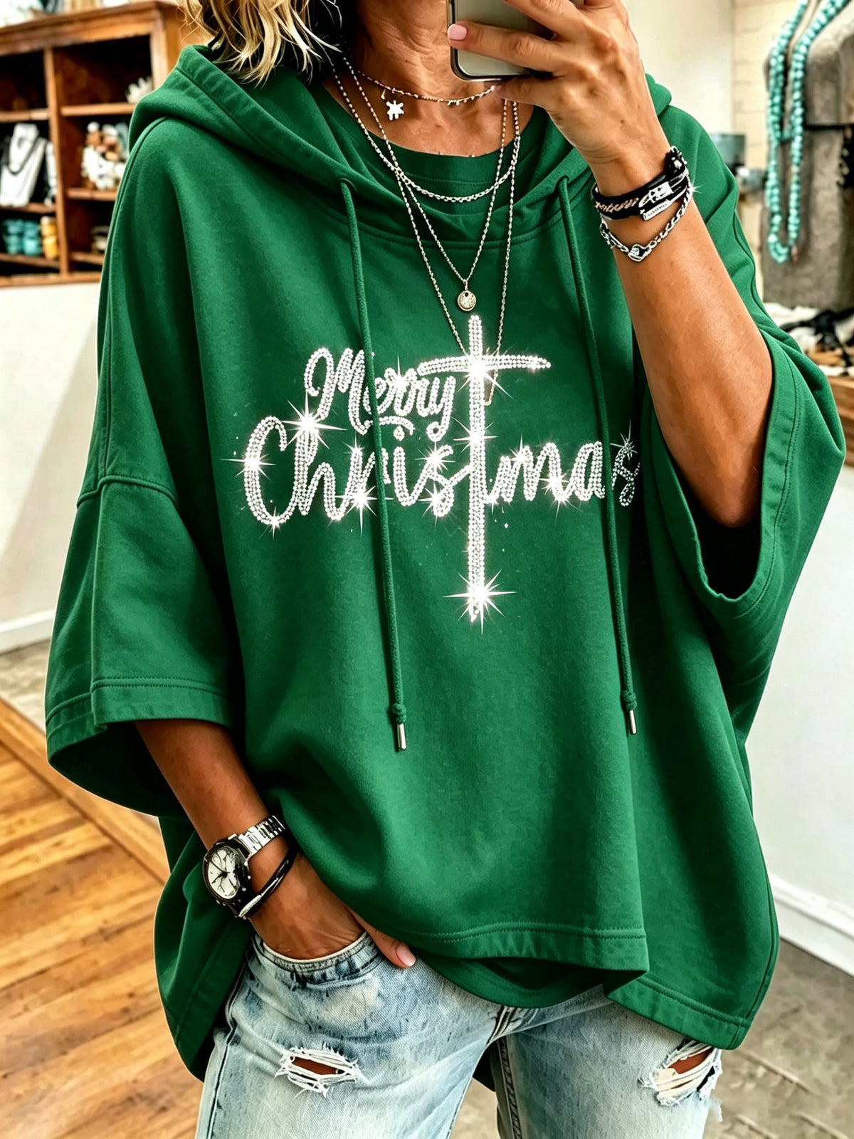 Women's Christmas Print Sweatshirt
