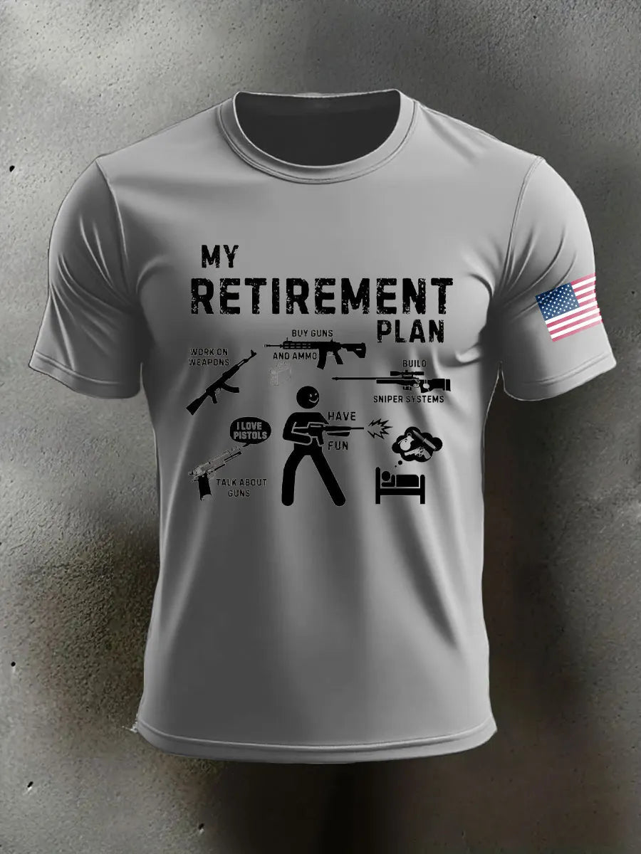 Men's Funny Pew Veteran Printed T-shirt