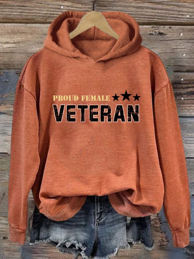 Women's Proud Female Veteran Hoodie