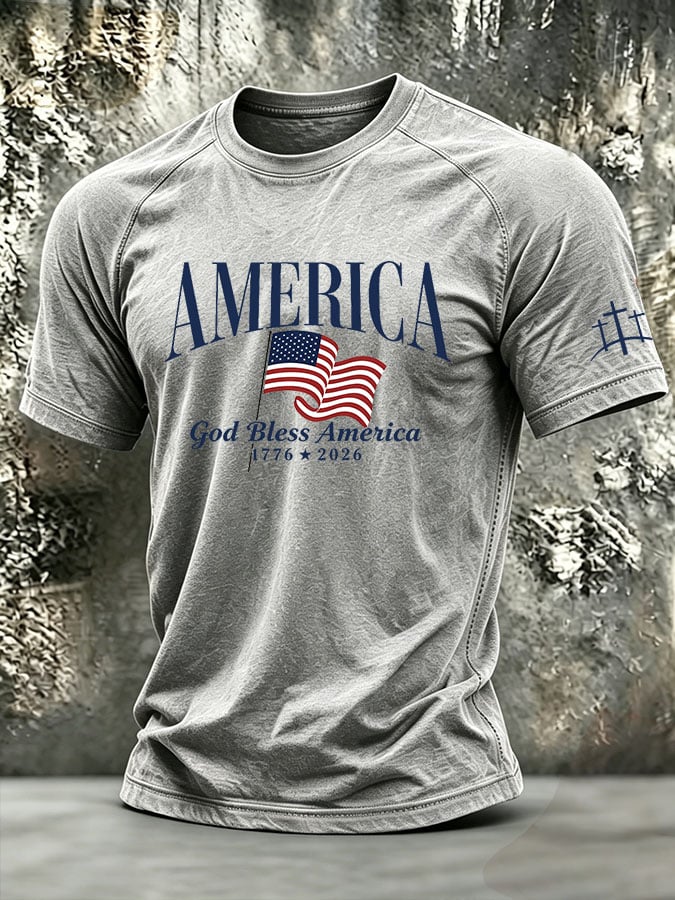 Men's Retro Print Short-Sleeve T-Shirt