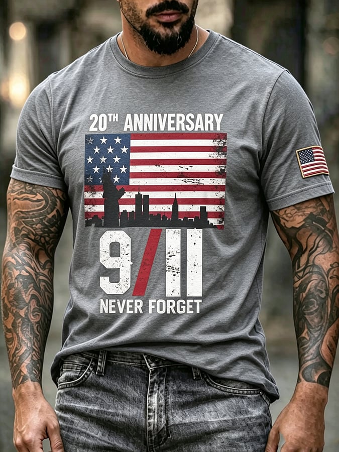 Men's USA 9/11 Print T-Shirt