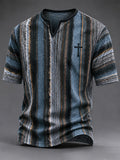 Men's Vintage Faith Faux-Linen T-shirt