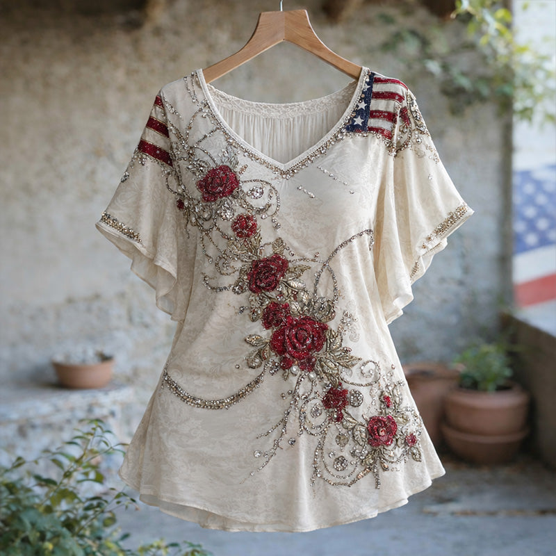 Women's 250th Anniversary Print Casual Top