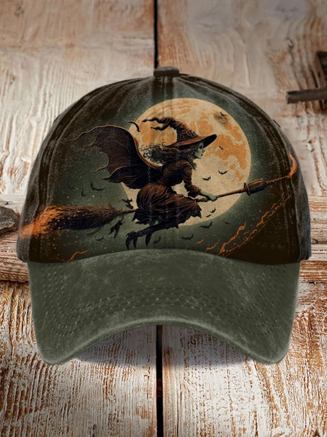 Witch Halloween Print Baseball Cap