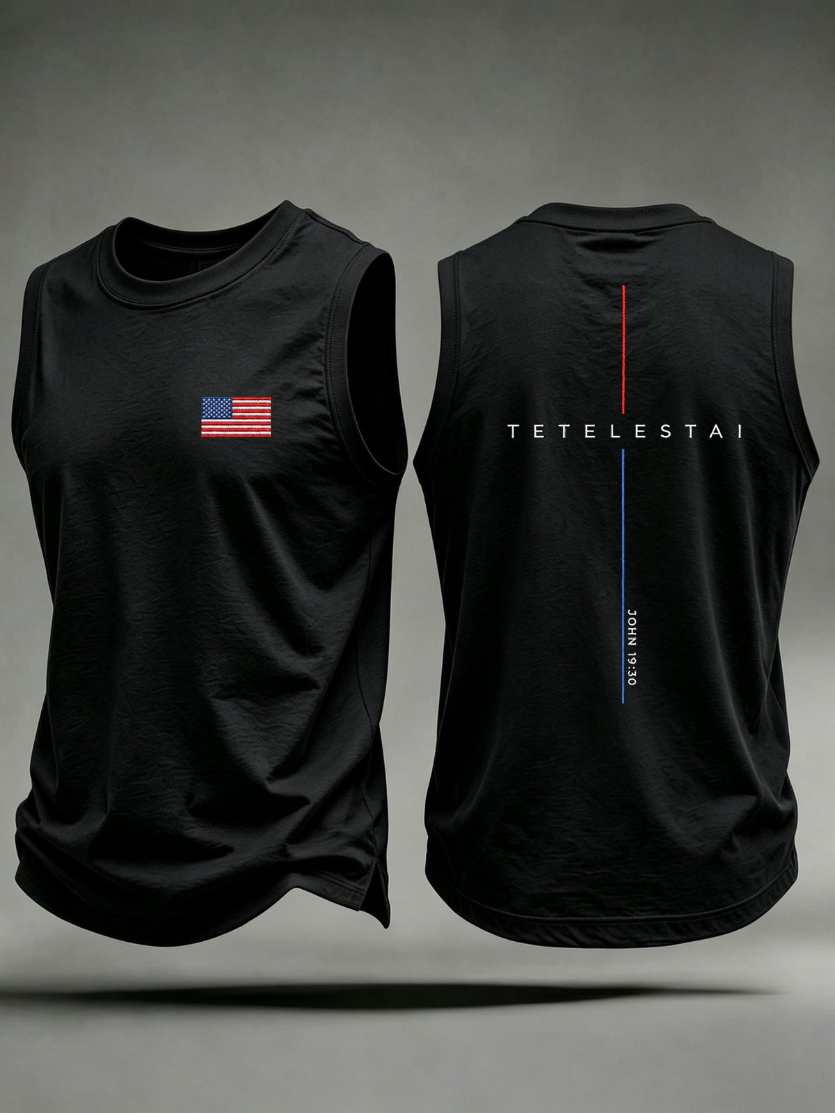 Men's Faith American Flag Printed Casual Tank Top