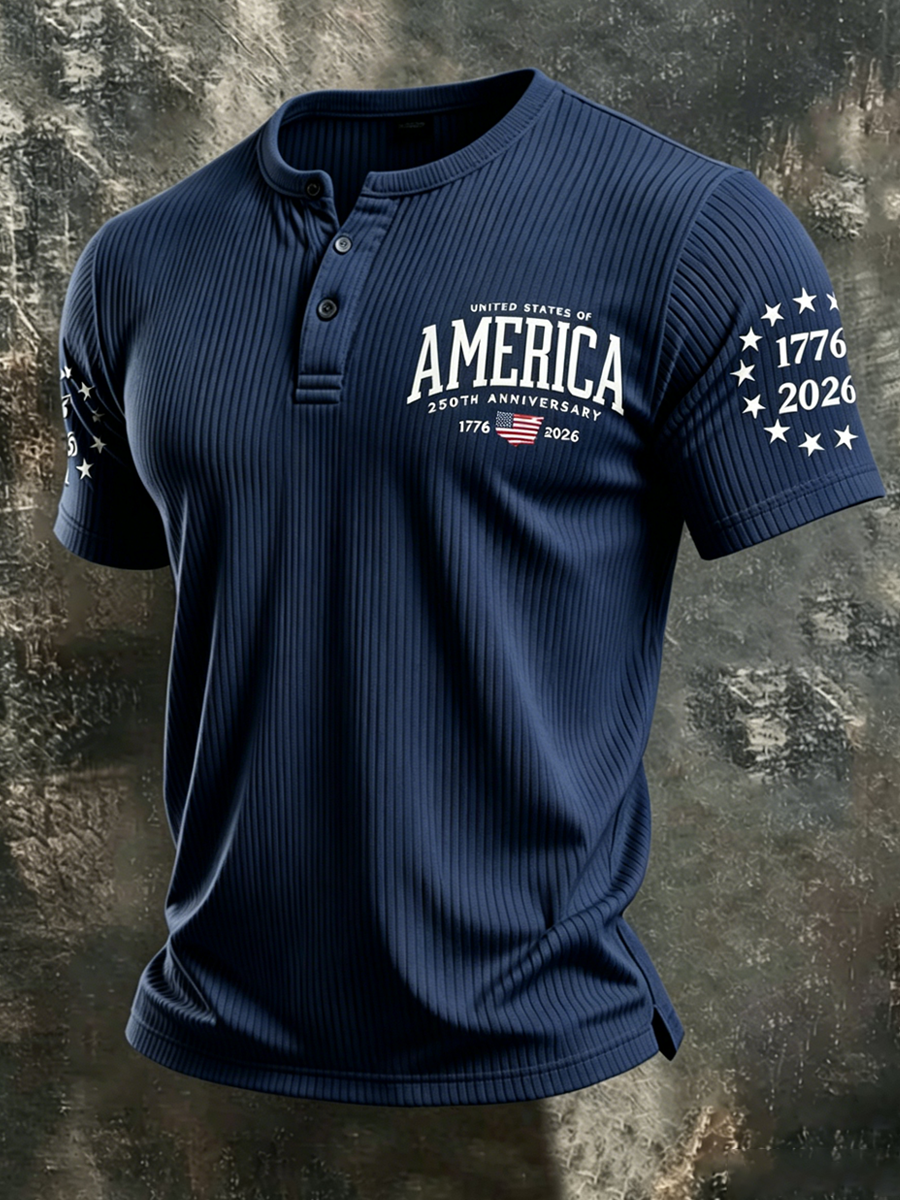 Men's Casual American 250th Anniversary T-shirt