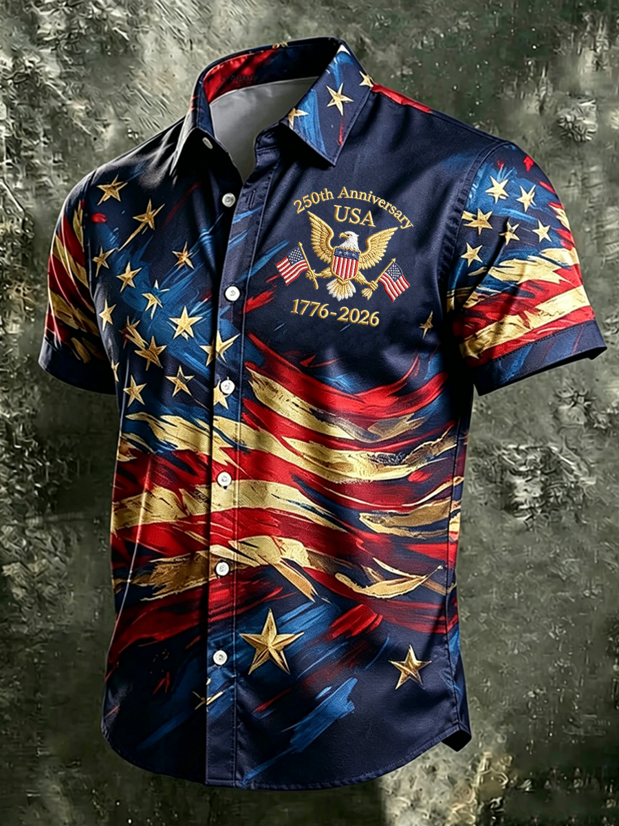 Men's American 250th Anniversary Short Sleeve Shirt