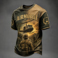 Men's Retro Vietnam Veteran Print Casual T-Shirt